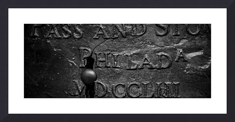 detail shot of liberty bell  panoramic 2959 Phila Picture Frame print