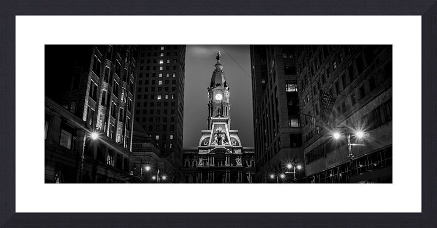 philadelphia city hall on centre square  panorami Picture Frame print