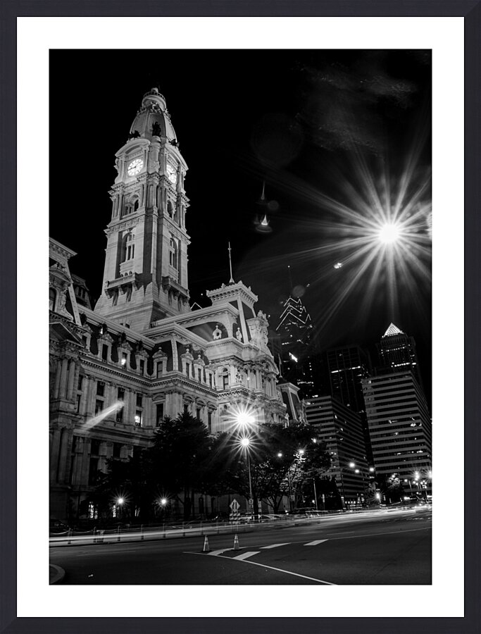 philadelphia city hall NE corner  vertical 2242 F Picture Frame print