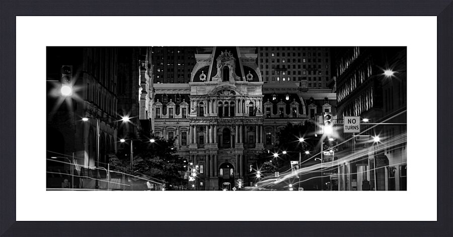 philly city hall broad street  panoramic 2254 Tur Picture Frame print