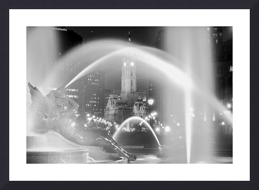 swann fountain philadelphia city hall  horizontal Picture Frame print
