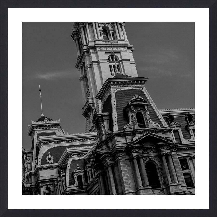 tight shot philadelphia city hall  square 2960 Qu Picture Frame print