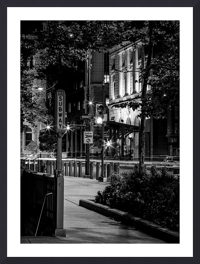 subway stairs east side city hall  vertical 2240 Picture Frame print