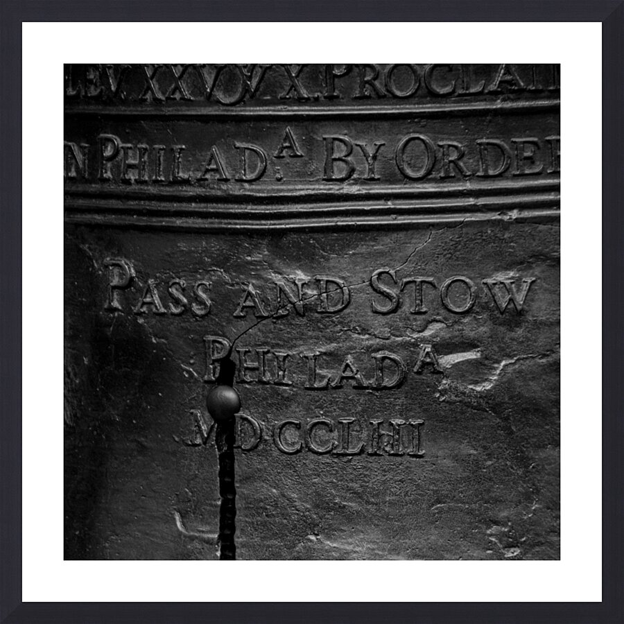the liberty bell  square 2253 Stow 13k Picture Frame print