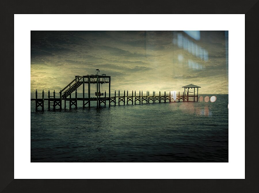 Indian River Solitude Dock Picture Frame print