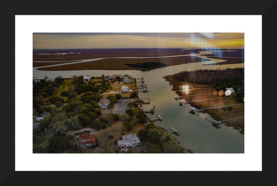 Jeremy Creek Sunset in McClellanville Picture Frame print