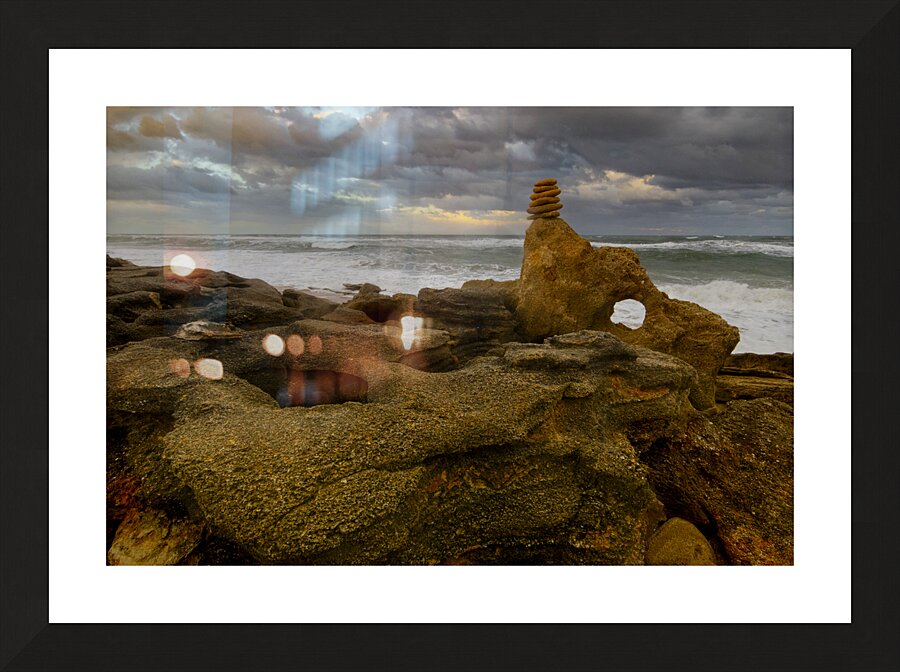 Palm Coast Ocean  Cairns Picture Frame print