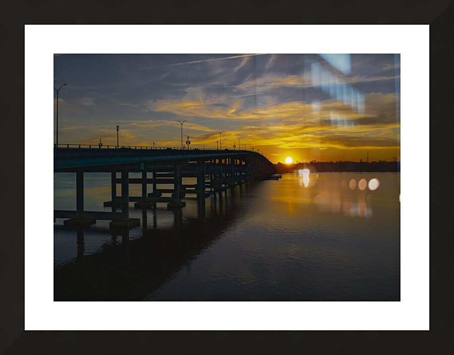 Granada Bridge Sunset Picture Frame print