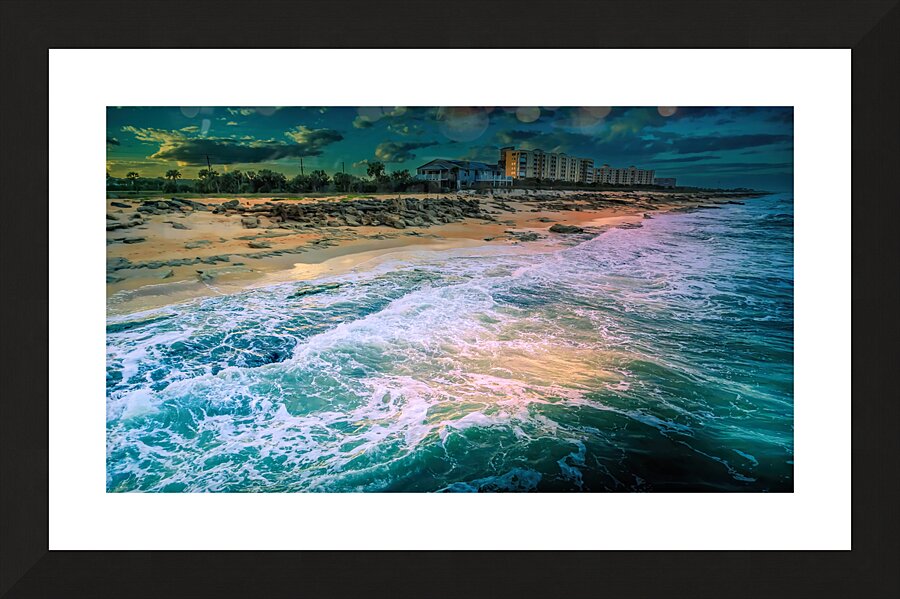 Palm Coast Flagler Beach Sunset Picture Frame print