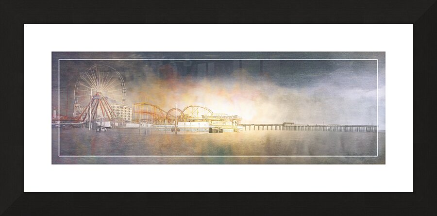 Ocean City Maryland Pier Panorama  Framed Print Print