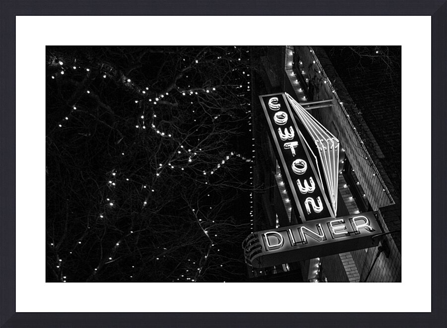 cowtown diner downtown fort worth texas  horizont Picture Frame print
