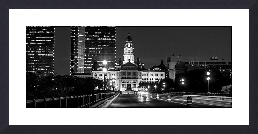 fort worth texas skyline at night  panoramic 825 Picture Frame print