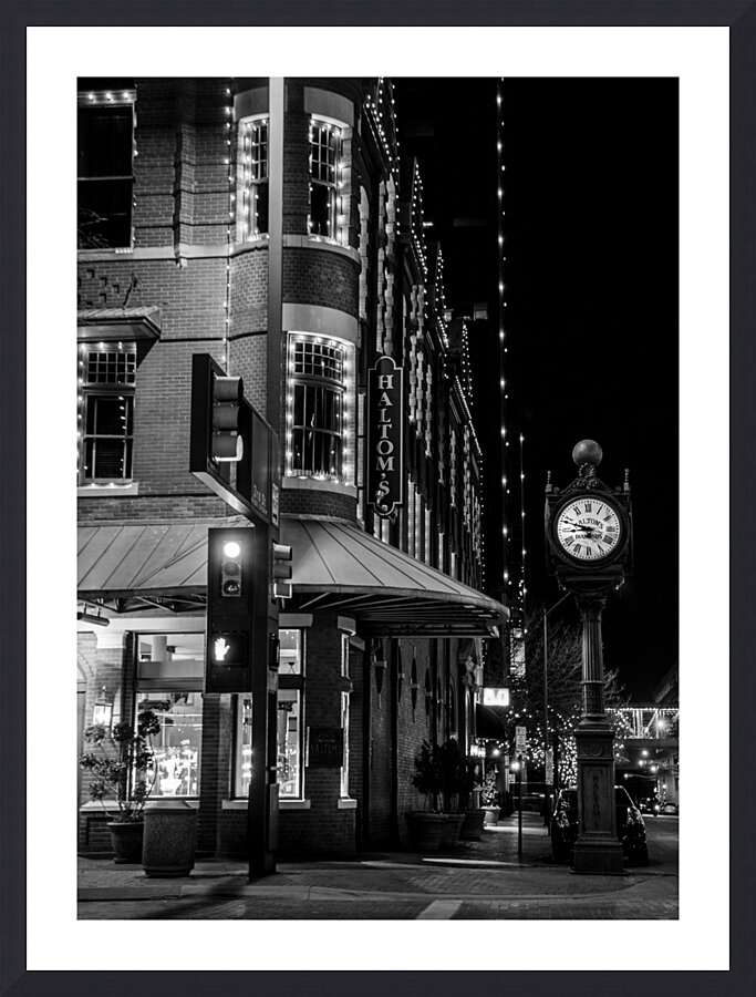 haltoms jewelry at night  vertical 807 Haltoms 13 Picture Frame print