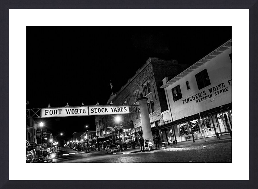 fort worth stockyards  horizontal 819 Stock 13k.j Picture Frame print