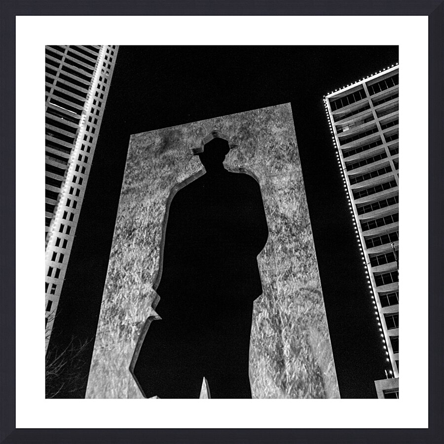 man with briefcase  square 800 Briefcase 13k Picture Frame print