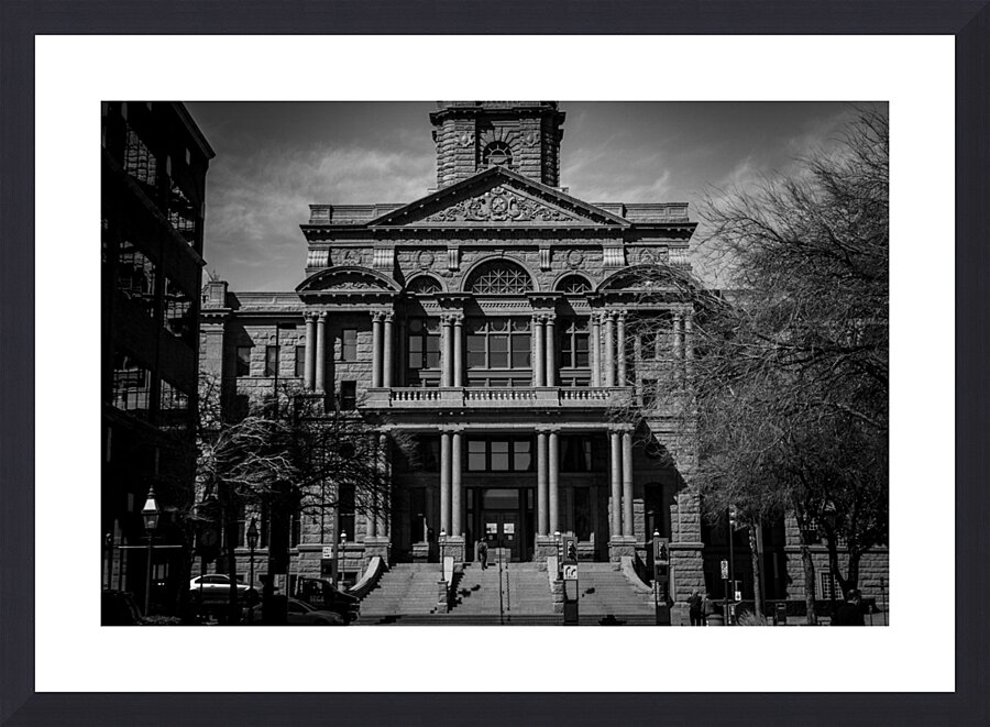 tarrant county courthouse  horizontal 2130 Weathe Picture Frame print