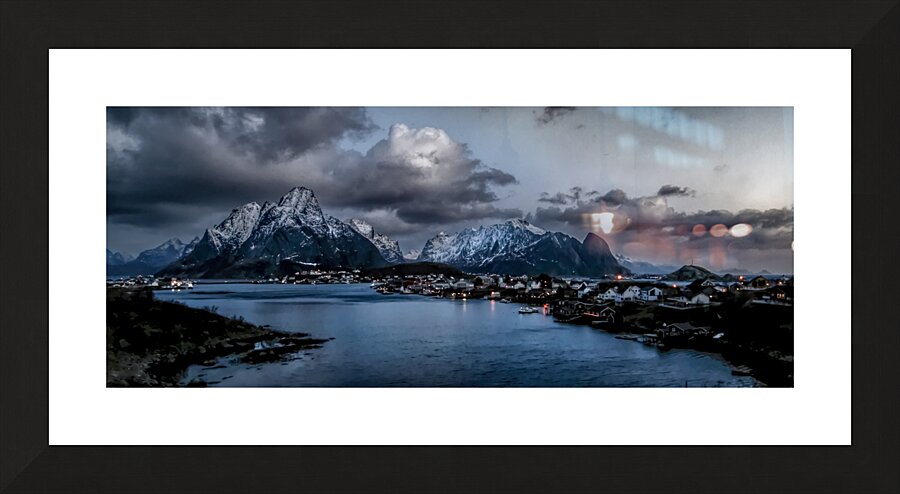 Reine Village Winter Landscape Picture Frame print