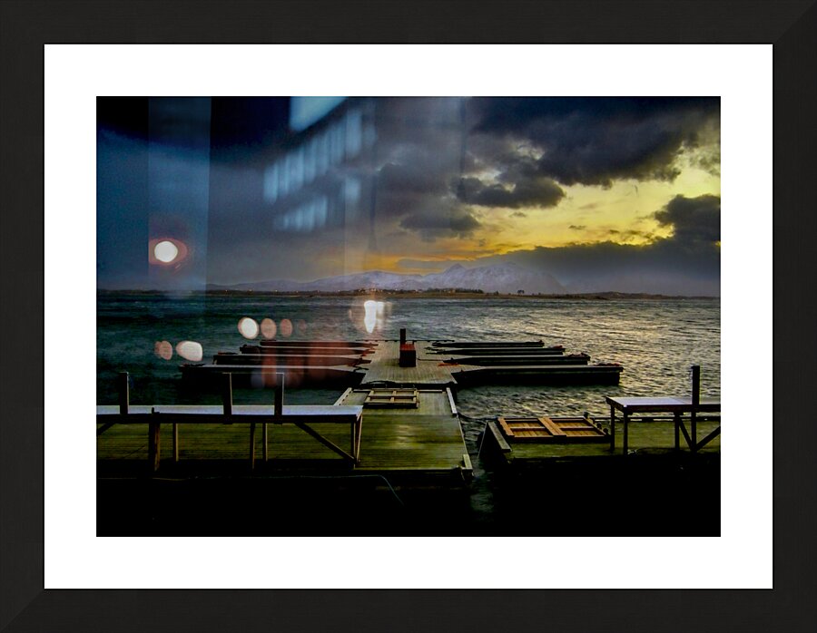 The Ultimate Lofoten Dock Sunset Picture Frame print
