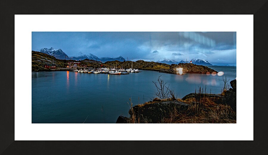 Lofoten Islands Harbor Picture Frame print