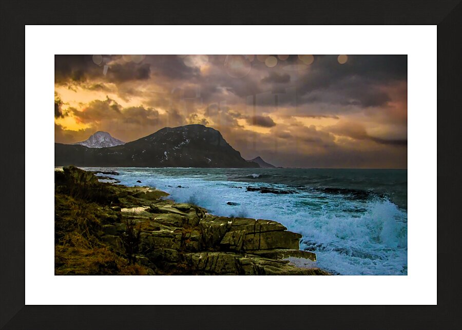 Lofoten Vik Gale Force Winds Picture Frame print
