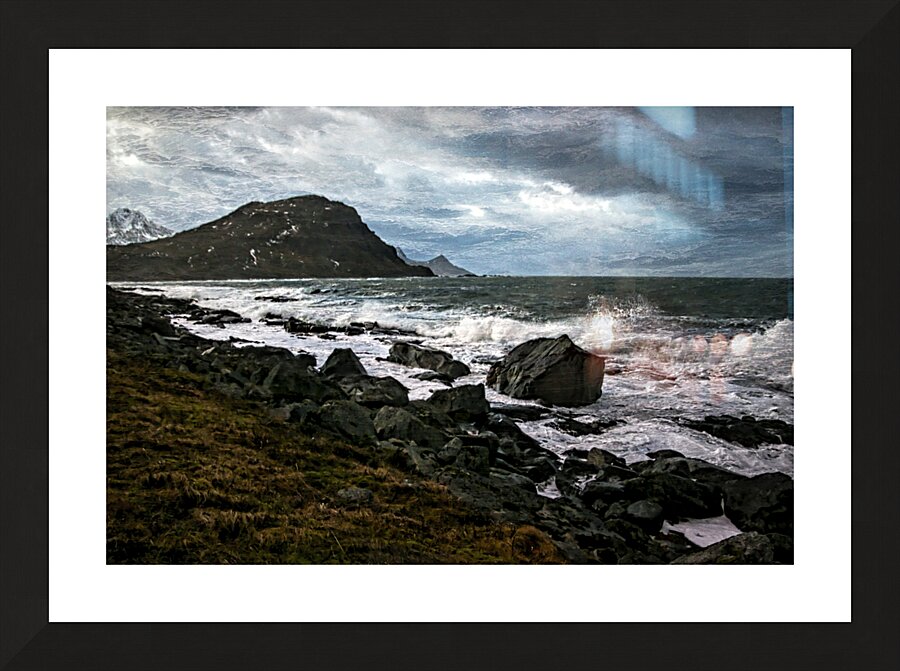 Norwegian Islands Stormy Seas Picture Frame print