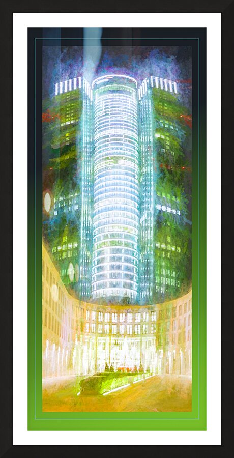 Frankfurt Skyscraper Tower 185 Abstract Picture Frame print
