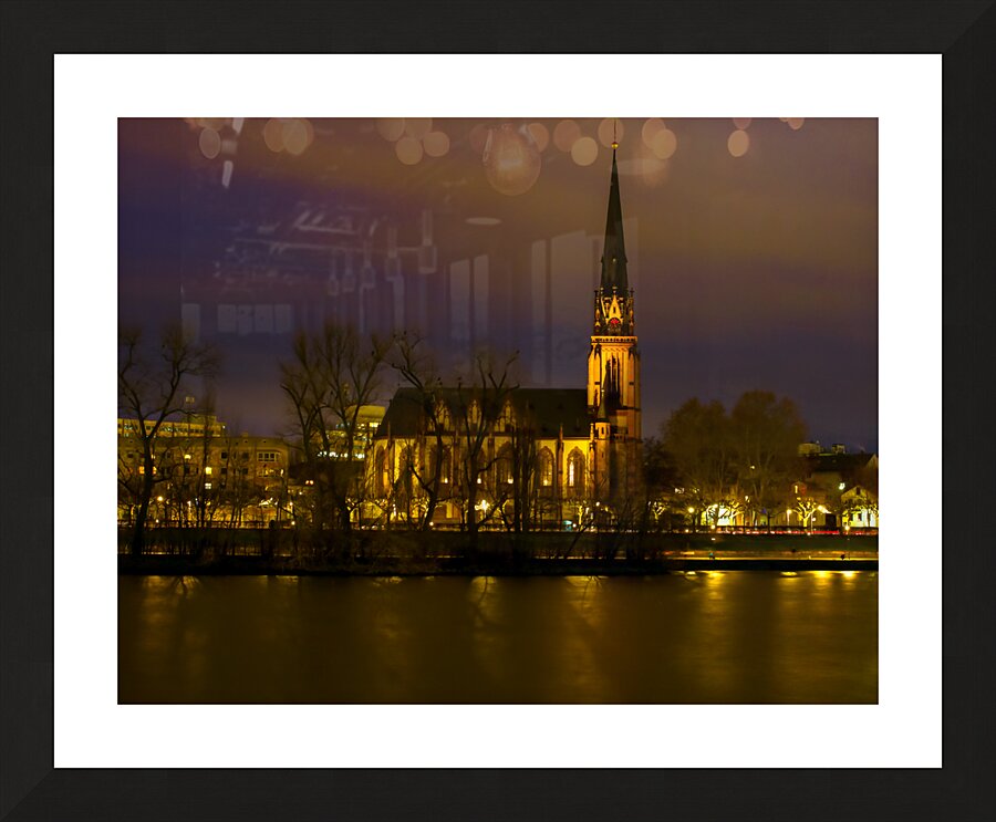 Old Frankfurt Germany Sachsenhausen Church Picture Frame print