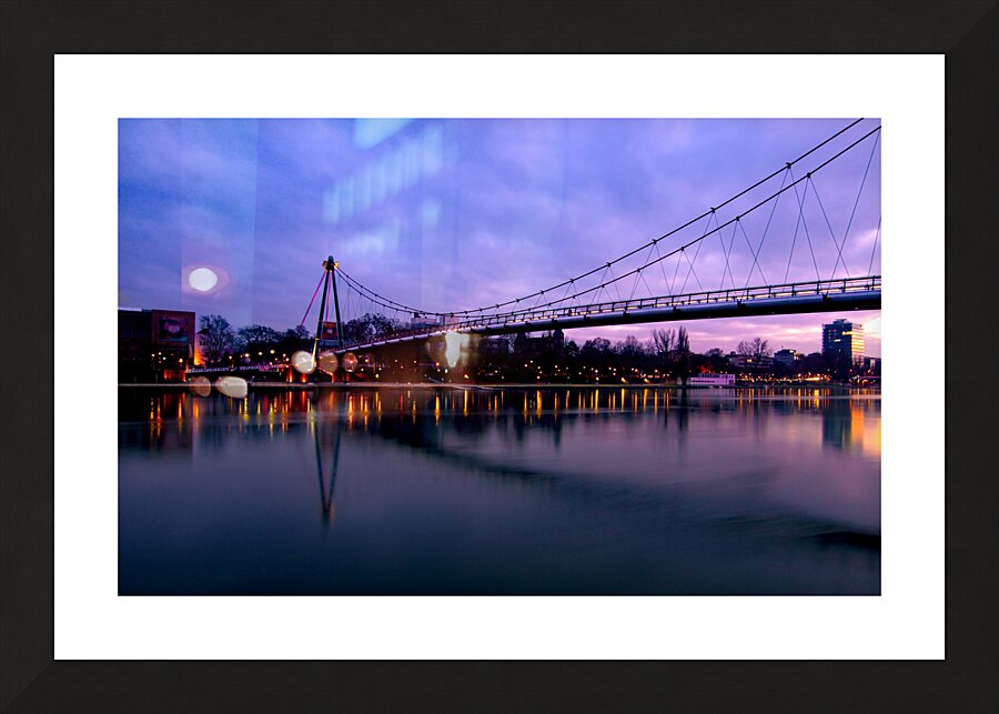 Sachsenhausen Bridge  Sunset Picture Frame print