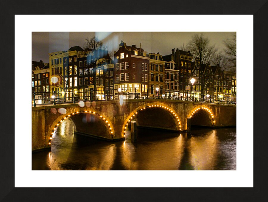 Old Amsterdam Canals Evening Picture Frame print