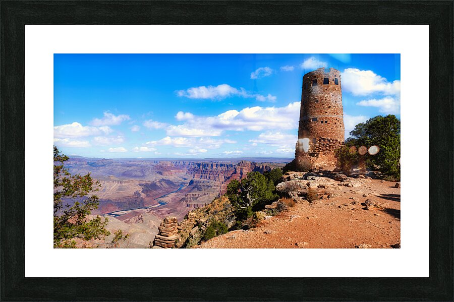 Guardian of Grandeur: Embracing the Splendor of the Desert View Watchtower Picture Frame print