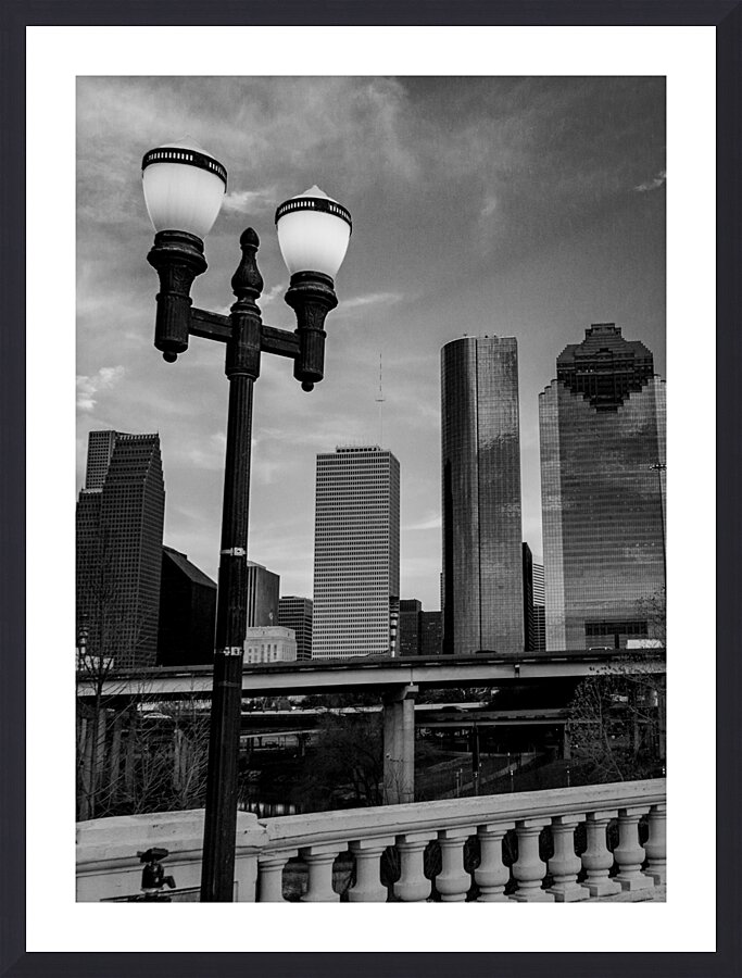 downtown houston texas skyline  vertical 3272 Col Picture Frame print