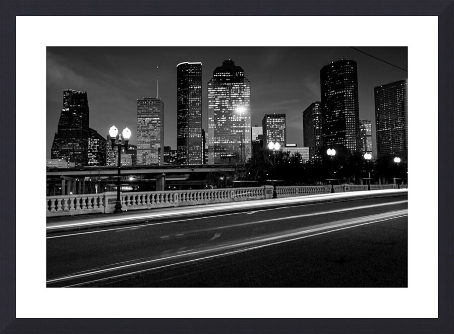 the houston skyline  horizontal 942 Sabine 13k.jp Picture Frame print