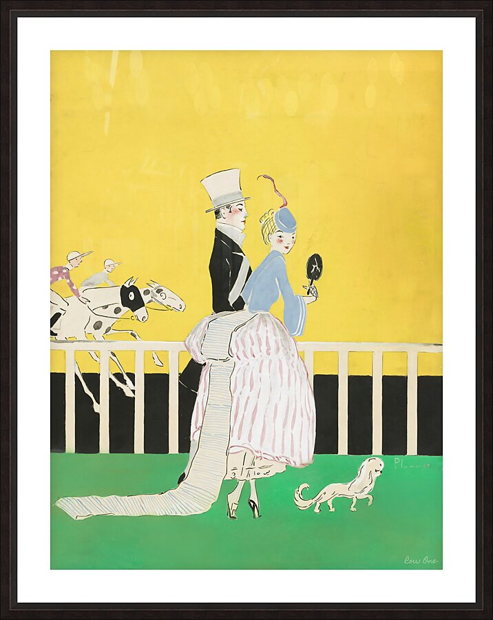 couple at the races ethel plummer 1916  Picture Frame print