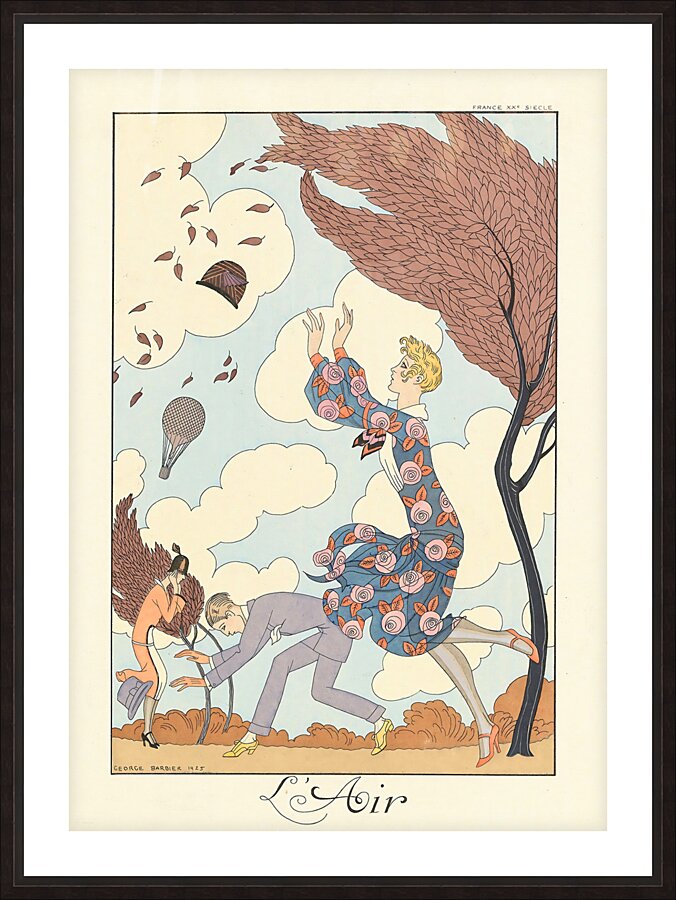 george barbier air Picture Frame print