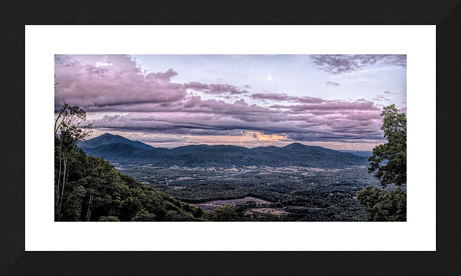 Blue Ridge Mountains Peaks of Otter Panorama Picture Frame print