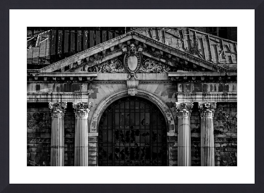 abandoned detroit train station  horizontal 532 A Picture Frame print