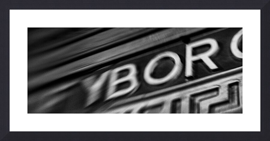 blurry ybor city sign  panoramic 2996 Roby 13k.jp Picture Frame print