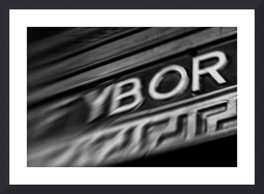 blurry ybor city sign  horizontal 2996 Roby 13k.j Picture Frame print