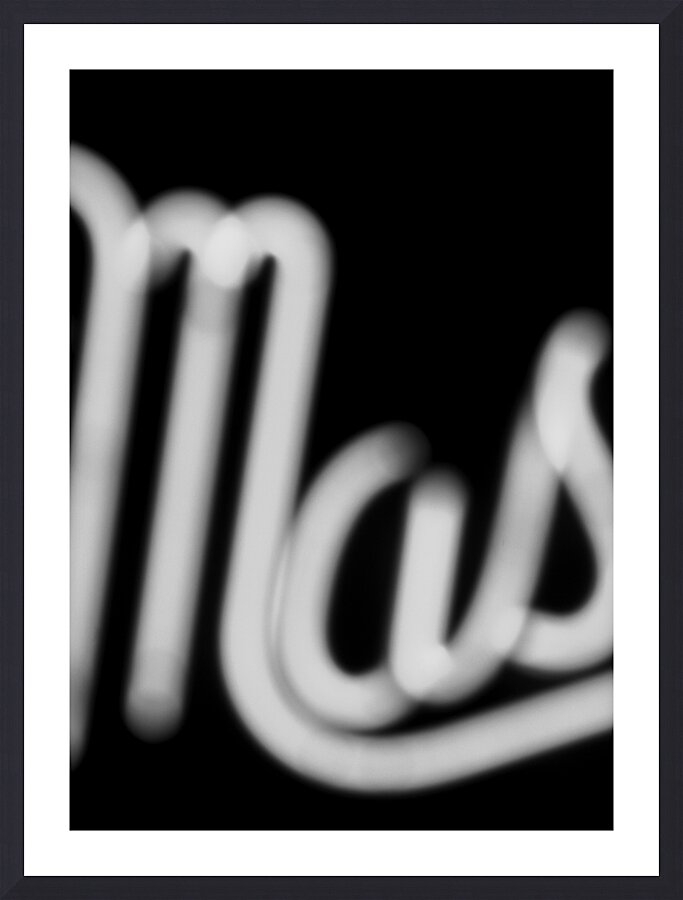 mastrys neon sign  vertical 1141 Mast 13k Picture Frame print