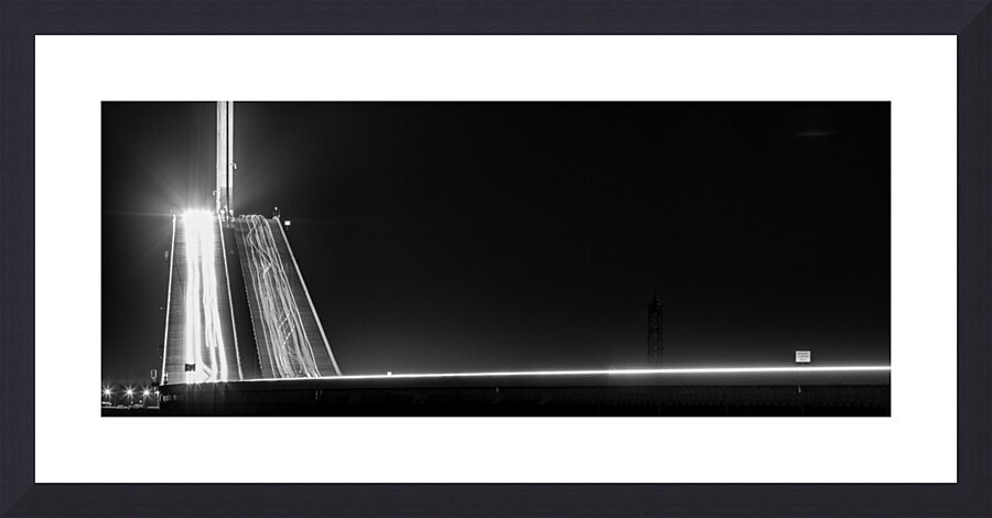 sunshine skyway bridge traffic  panoramic 3009 Ce Picture Frame print