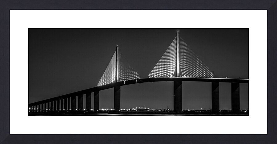 st pete sunshine skyway bridge tampa bay  panoram Picture Frame print