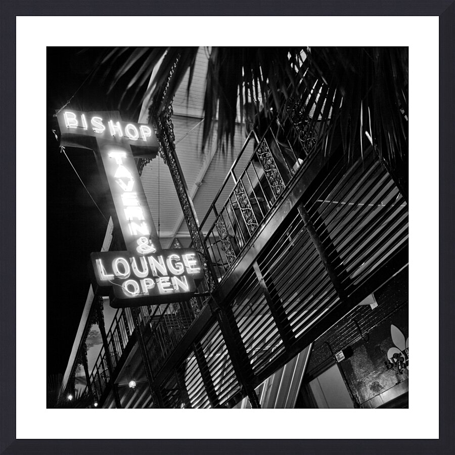 bishop tavern and lounge  square 1137 Bishop 13k. Picture Frame print
