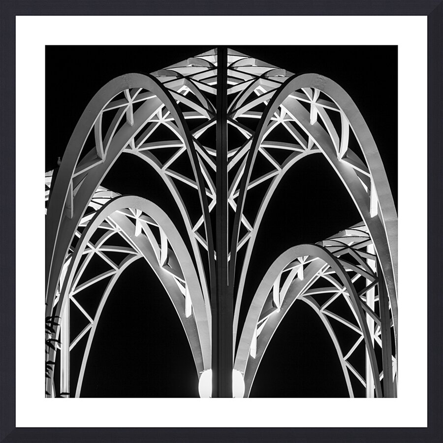 pacific science center at night  square 2696 Paci Picture Frame print