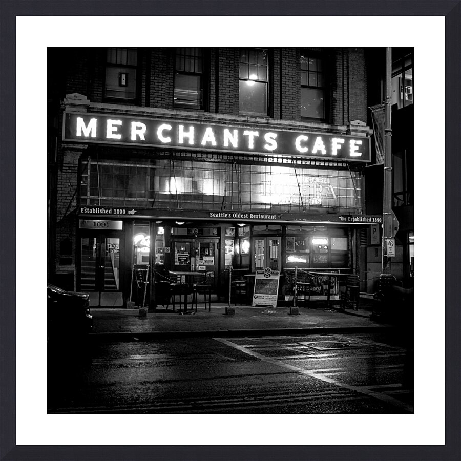 merchants cafe seattles oldest restaurant  square Picture Frame print