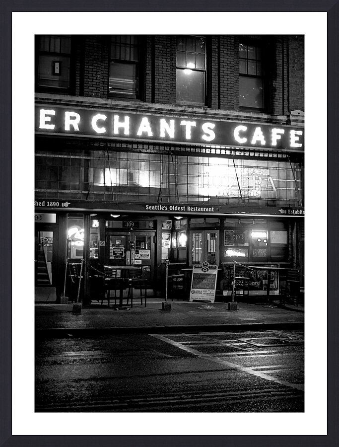 merchants cafe seattles oldest restaurant  vertic Picture Frame print