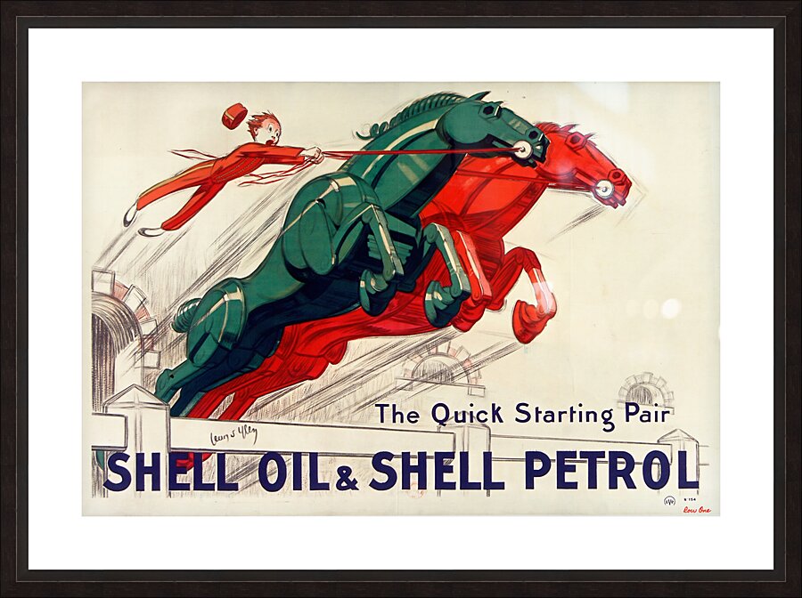 1930 shell oil advertisement Picture Frame print