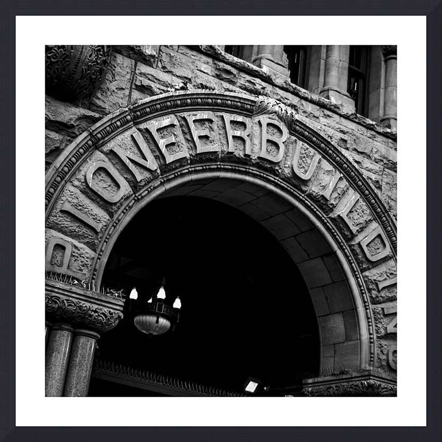 pioneer building downtown seattle  square 301 Pio Picture Frame print