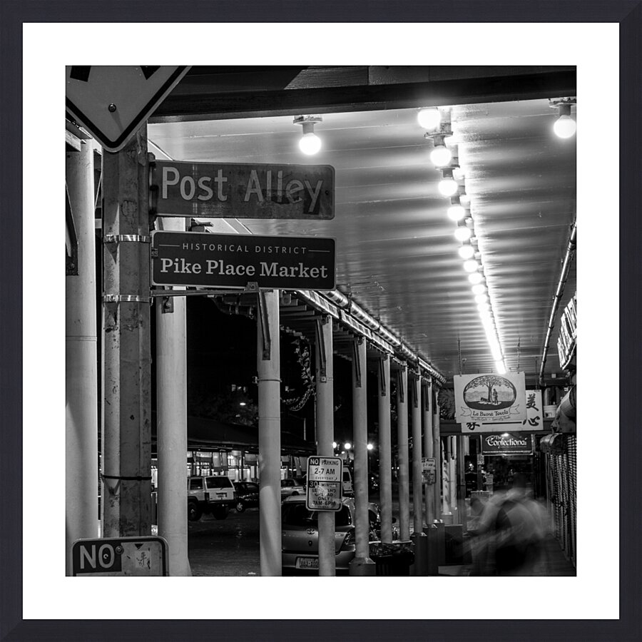 pike place market post alley  square 2675 Alley 1 Picture Frame print