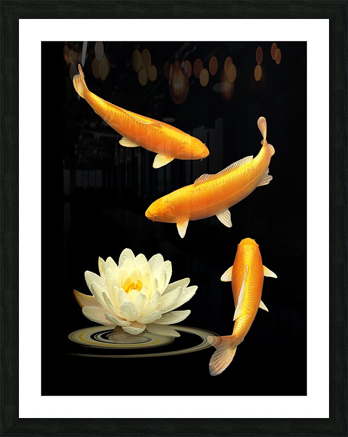 Golden Harmony Vertical Picture Frame print