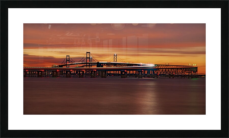 Red Chesapeake Bay Sunrise Picture Frame print